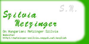 szilvia metzinger business card